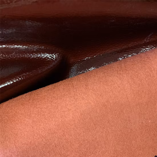 Genuine Handfeeling Patent PU Varnish Leather Microfiber for Car Seat Upholstery Furniture